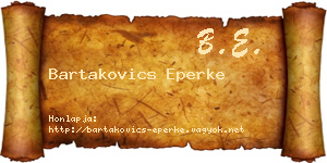 Bartakovics Eperke névjegykártya